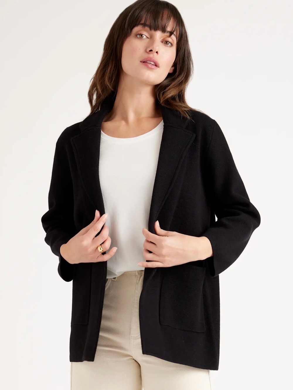 Quince 100% Organic Cotton Knit Blazer
